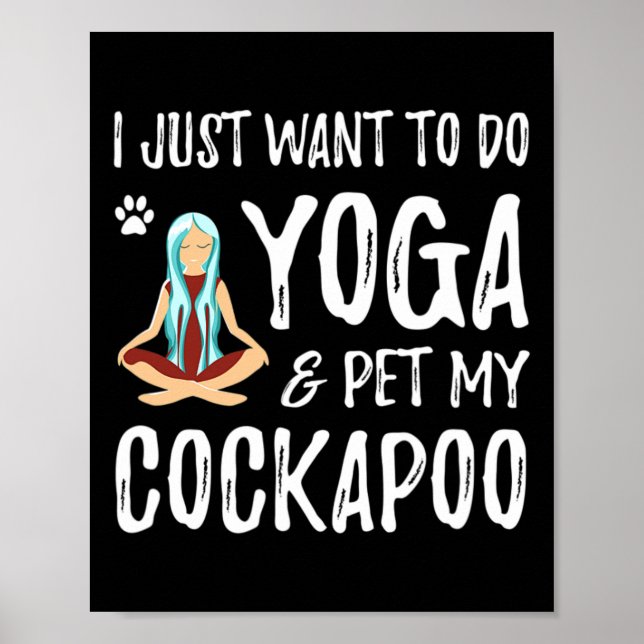 Poster Ioga e Apoo Dog para presente engraçado para mães  (Frente)