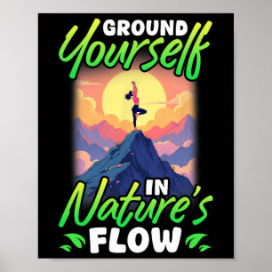 Poster Ioga E Natureza Conecte-se Com o Fluxo da Natureza