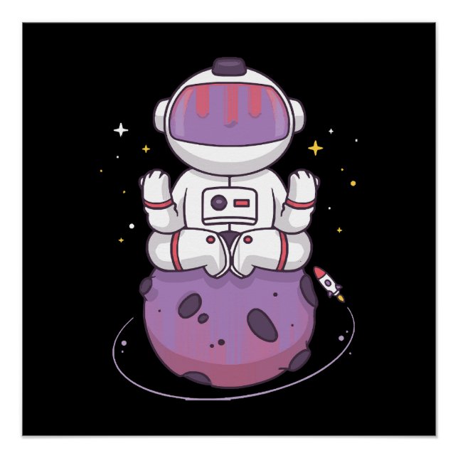 Pôster Ioga Espacial  (Frente)