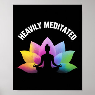 Poster Ioga Lótus Meditado Profundamente Relaxar Lança Es