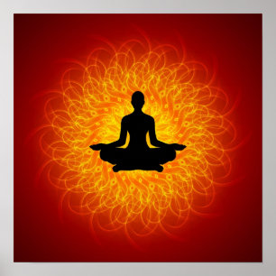 Poster Ioga - meditação na mandala