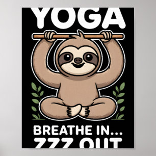 Poster Ioga Respire Dentro Zzz Fora Preguiça _7