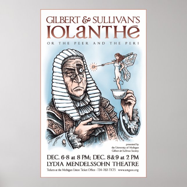Poster Iolanthe de Gilbert & Sullivan (Frente)