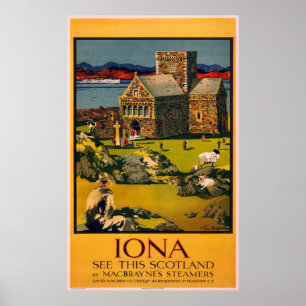 Poster Iona - Veja esta Escócia pelos navios a vapor de 