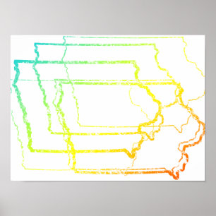 Pôster iowa desvanece-se borrão