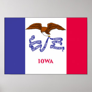 Poster Iowa Flag