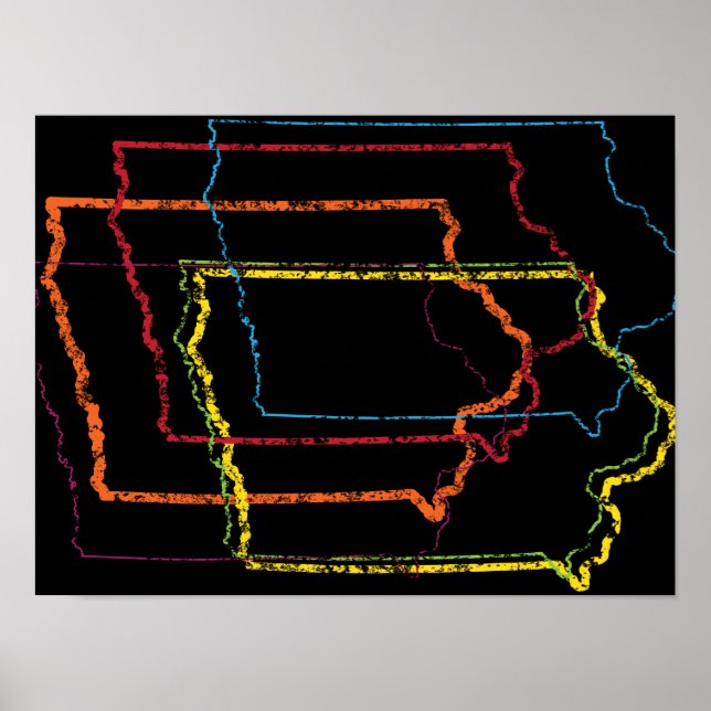 Poster iowa orgulho blur (Frente)