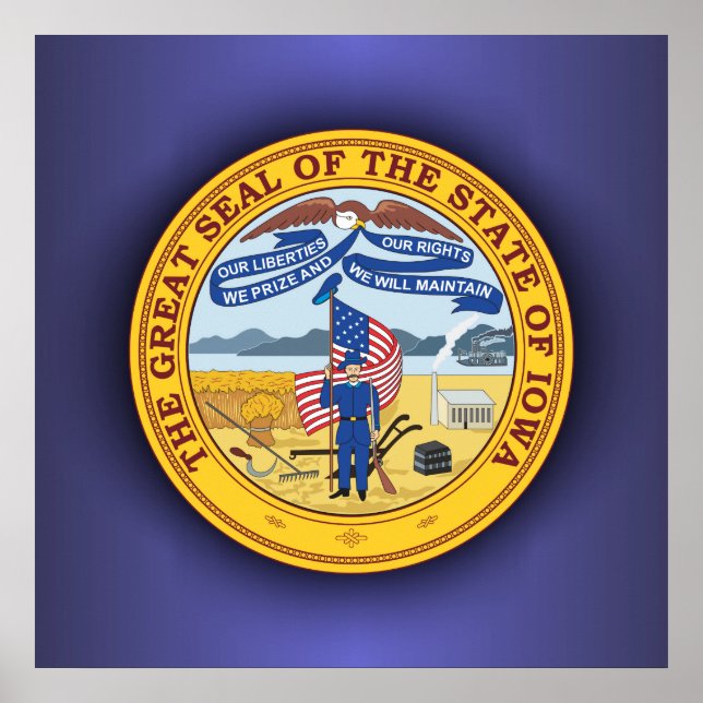 Pôster Iowa Seal (Frente)