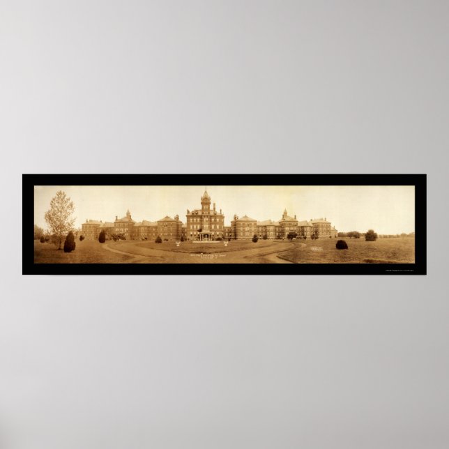 Poster Iowa State Hospital Photo 1908 (Frente)