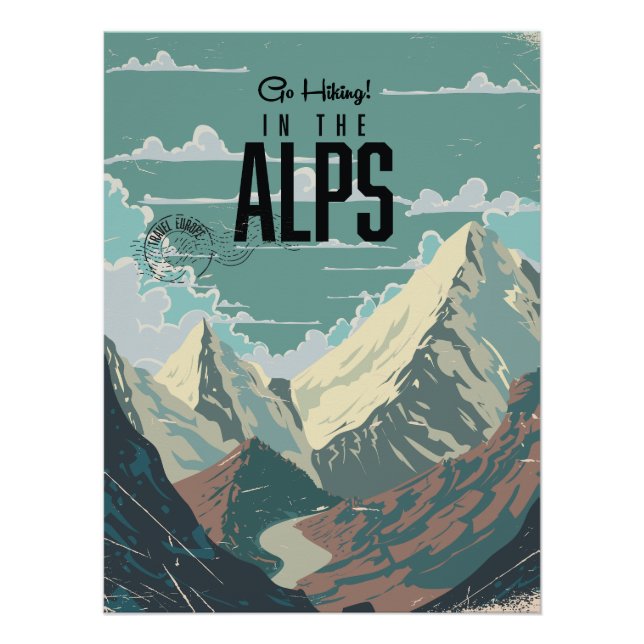 Pôster Ir Andar nos Alpes (Frente)