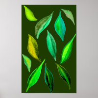 Ir ecologia verde deixa ilustração de aquarela