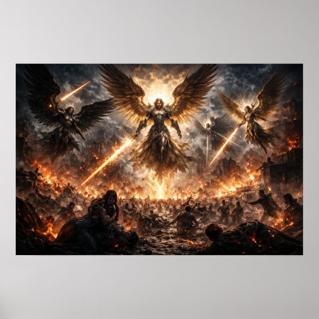 Poster Ira Apocalíptica dos Arcanjos (Frente)