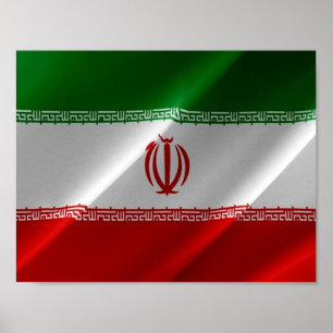 Poster Irã - Bandeira Iraniana -