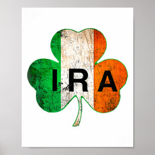 Poster Ira Irlandês Sorteado Trevo Dia de São Patrício Ir