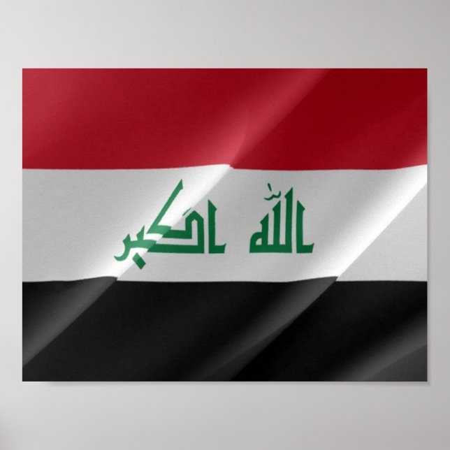 Poster Iraq - flag waving - (Frente)