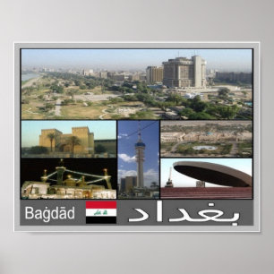Poster Iraque - Mosaico de Bagdade -