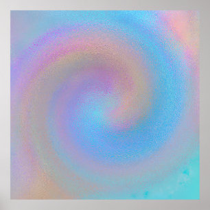 Poster Iridescent Spiral