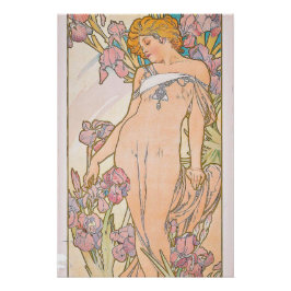 Pôster Iris (1897) apresentada por Alphonse Mucha