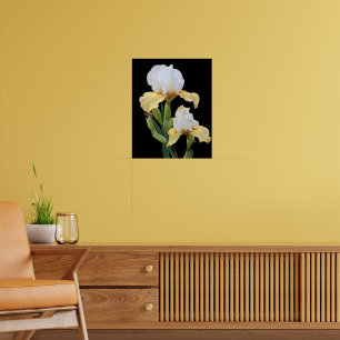 Poster Íris Florais Brancas e Amarelas