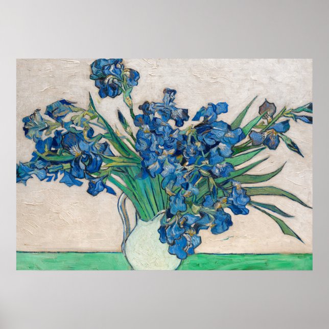 Poster Irises, 1890, por Vincent van Gogh (Frente)
