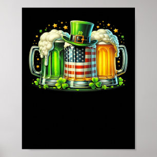 Poster Irish Beer Ireland - Partido do Bebendo Dia de São