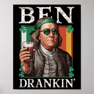 Poster Irish Ben Drankin Beer - Pattys Men And Women 1