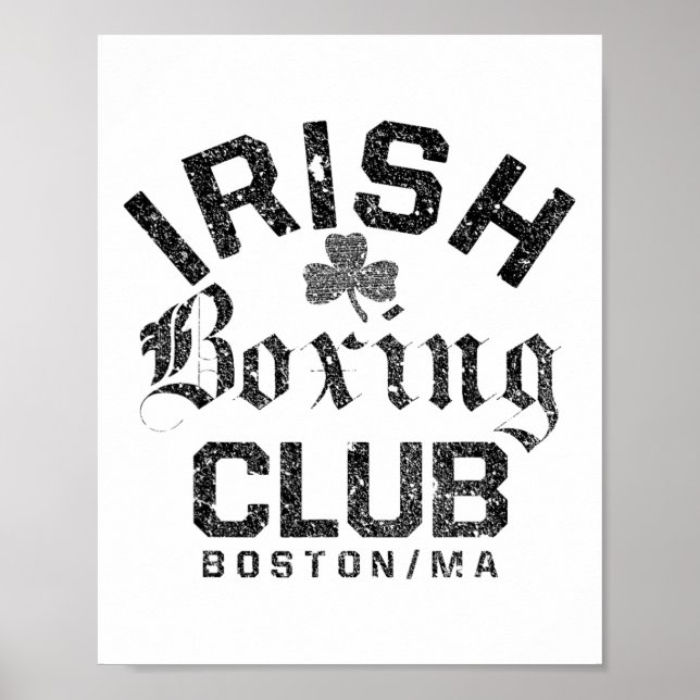 Poster Irish Boxing Club - Boston Machusets (Frente)