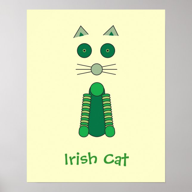 Pôster Irish Cat (Frente)
