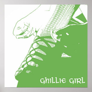 Poster Irish Dancer Ghillie Girl Green