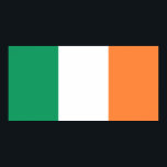 Poster Irish Flag (República da Irlanda) (ROI) (Eire)<br><div class="desc">Esta design é a bandeira nacional da República da Irlanda, que é um país do Noroeste da Europa. A República da Irlanda é composta por 26 dos 32 condados da ilha da Irlanda (também conhecida, em língua irlandesa, como Éire e, em Ulster Scots, como Airlann); os outros condados constituem a...</div>