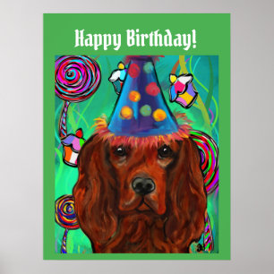 Poster Irish Red Setter   