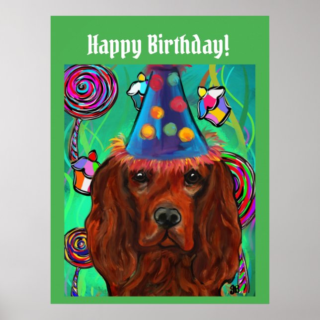 Poster Irish Red Setter    (Frente)