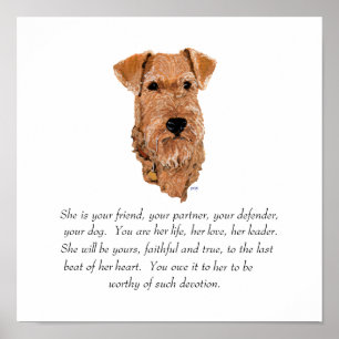 Pôster Irish Terrier Lembrança - Feminino
