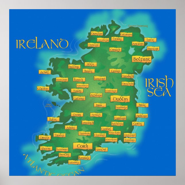 Pôster Irlanda (Frente)