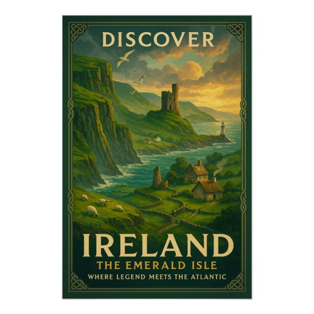 Pôster IRLANDA — A Ilha Esmeralda (Frente)