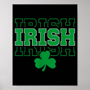 Poster Irlanda Ascendência Irlandesa Estilo Varsity Para