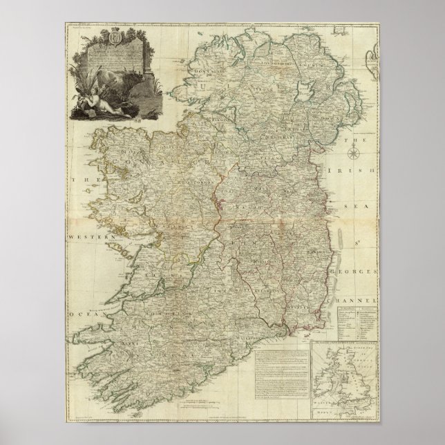 Pôster Irlanda composta (Frente)