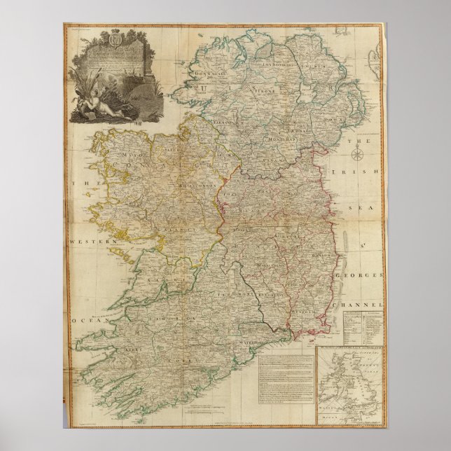 Pôster Irlanda composta (Frente)