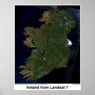 Pôster Irlanda do Landsat 7