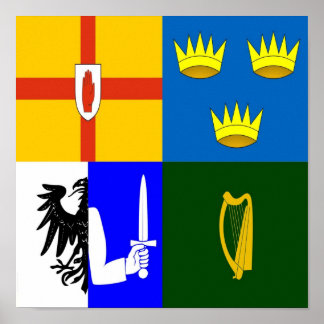 Poster Irlanda Quatro províncias
