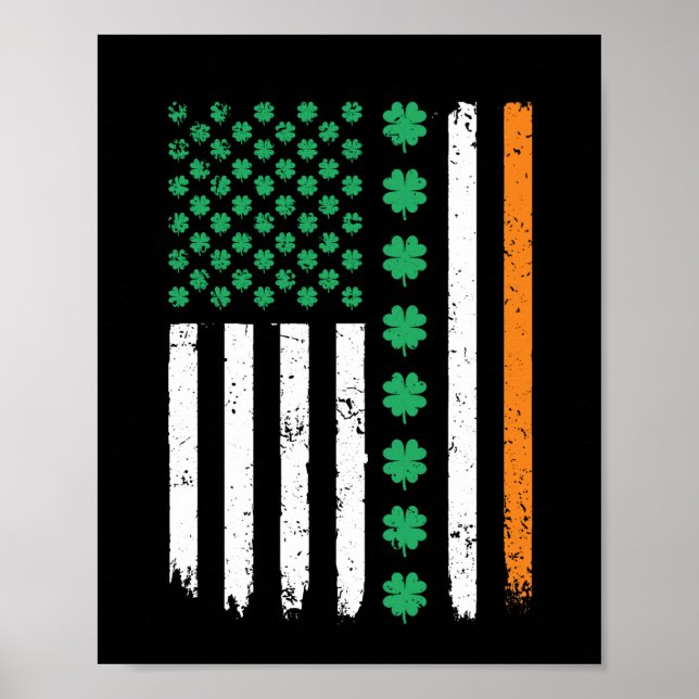 Poster Irlanda Shamrock Irlandês Shamrock Americano (Frente)
