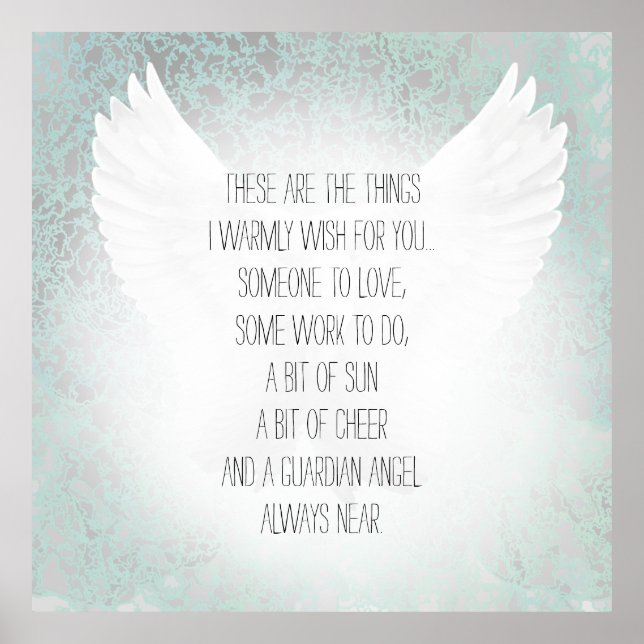 Poster Irlandês bendito Angel Alguém para amar algum trab (Frente)