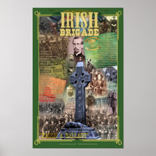 Poster irlandês da guerra civil 150 da brigada