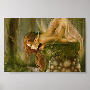 Poster irlandês do duende da floresta