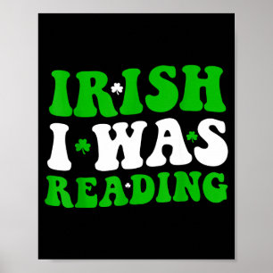 Poster Irlandês estava lendo livro do dia de São Patrício