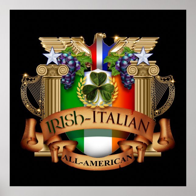 Pôster Irlandês italiano todo americano (Frente)