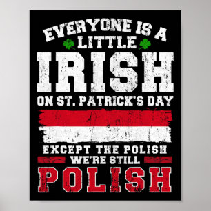 Poster Irlandês Polonês Dia de São Patrício Travessuras P