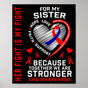 Poster Irmã Conscientização Chd Doença Cardíaca Família C