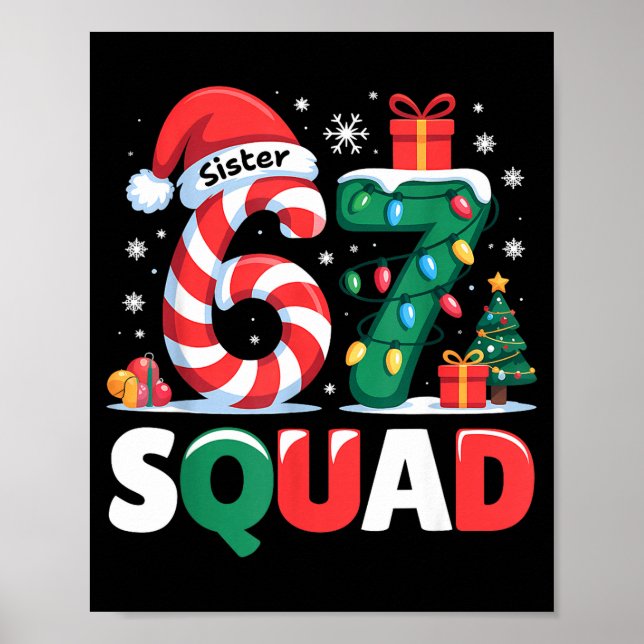 Poster Irmã da Equipe de Natal 67 6-7 Doce Combinante Div (Frente)