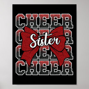 Poster Irmã de torcida Coquette Laço Esporte Cheerleader